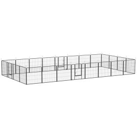 24 Panel Dog Playpen for Small and Medium Dogs with Lockable Door, or Indoor/Outdoor Use, DIY Shape Pet Playpen, 189" x 189" x 32" 24 Panel Dog Playpen for Small and Medium Dogs with Lockable Door, or Indoor/Outdoor Use, DIY Shape Pet Playpen, 189" x 189" x 32"